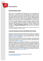 Informationsblatt Datenbanken