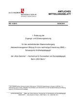 Zugangs- und Zulassungssatzung