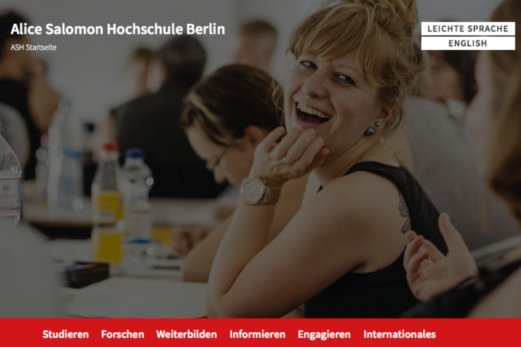 Die neue Webseite der ASH Berlin