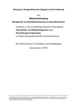 Zulassungssatzung Masterstudium MQG