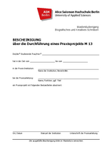 Praxisprojekt Bescheinigung