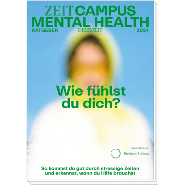 Das Bild zeigt das Cover des Zeit Campus Mental Health Magazine 