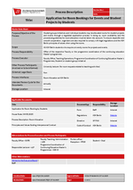 Process Description: Room Bookings for Events and Projects Process Description: Room Bookings for Events and Projects